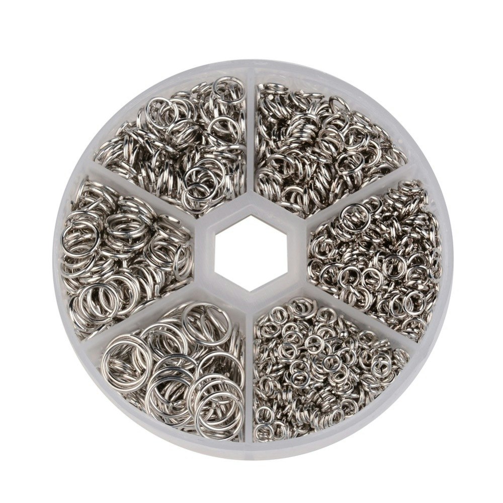 Bindringar, Platina, 4~10mm, 1600st