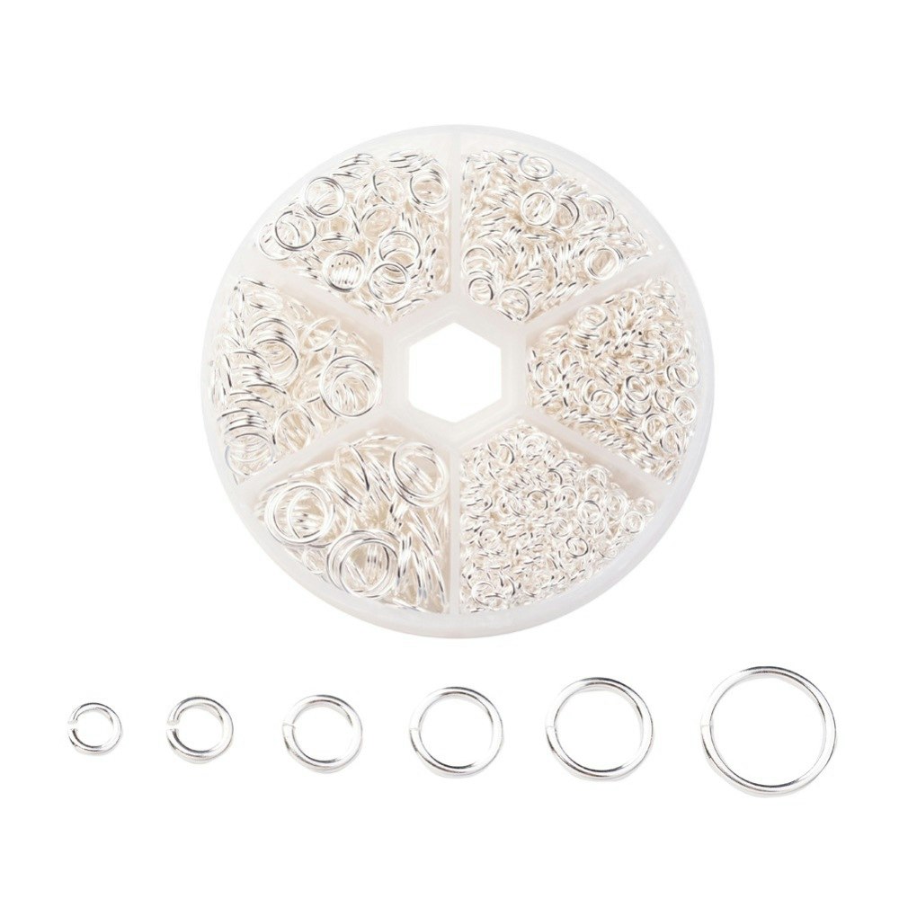 Bindringar, Silver, 4~10mm, 1600st