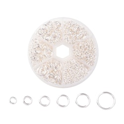 Bindringar, Silver, 4~10mm, 1600st