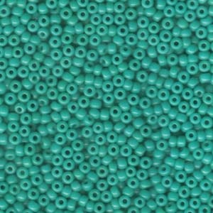 MIYUKI, Japanese Seed Beads, Round, 8/0, Matte Opaque Turquoise