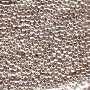MIYUKI, Japanese Seed Beads, Round, 8/0, Galvanized Silver