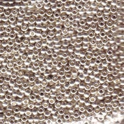 MIYUKI, Japanese Seed Beads, Round, 8/0, Galvanized Silver