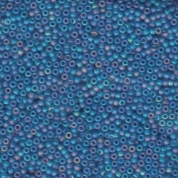 MIYUKI, Japanese Seed Beads, Round, 11/0, Matte Capri Blue AB
