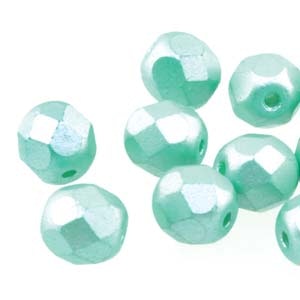 Tjeckiska Firepolish, 3mm, Pastel Light Green
