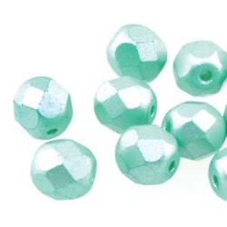 Tjeckiska Firepolish, 3mm, Pastel Light Green
