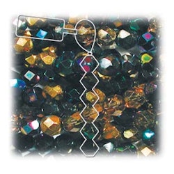 Tjeckiska Firepolish, 4mm, Mix Heavy Metals