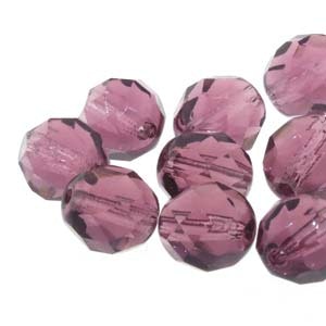 Tjeckiska Firepolish, 4mm, Amethyst