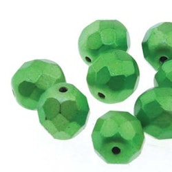 Tjeckiska Firepolish, 4mm, Metalust Apple Green