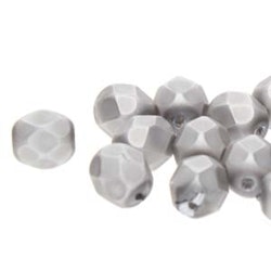 Tjeckiska Firepolish, 4mm, Pearl Silver