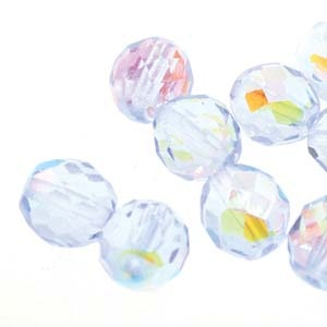 Tjeckiska Firepolish, 4mm, Light Sapphire