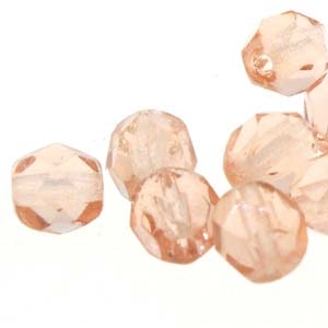 Tjeckiska Firepolish, 4mm, Rose