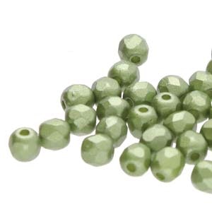 Tjeckiska Firepolish, 3mm, Olivine