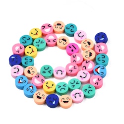 Polymerlerpärlor, Smileys, 40 Stycken