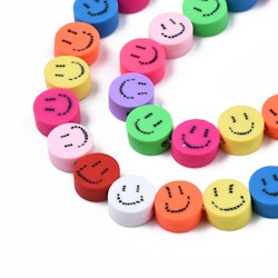 Polymerlerpärlor, Smile, 40 Stycken