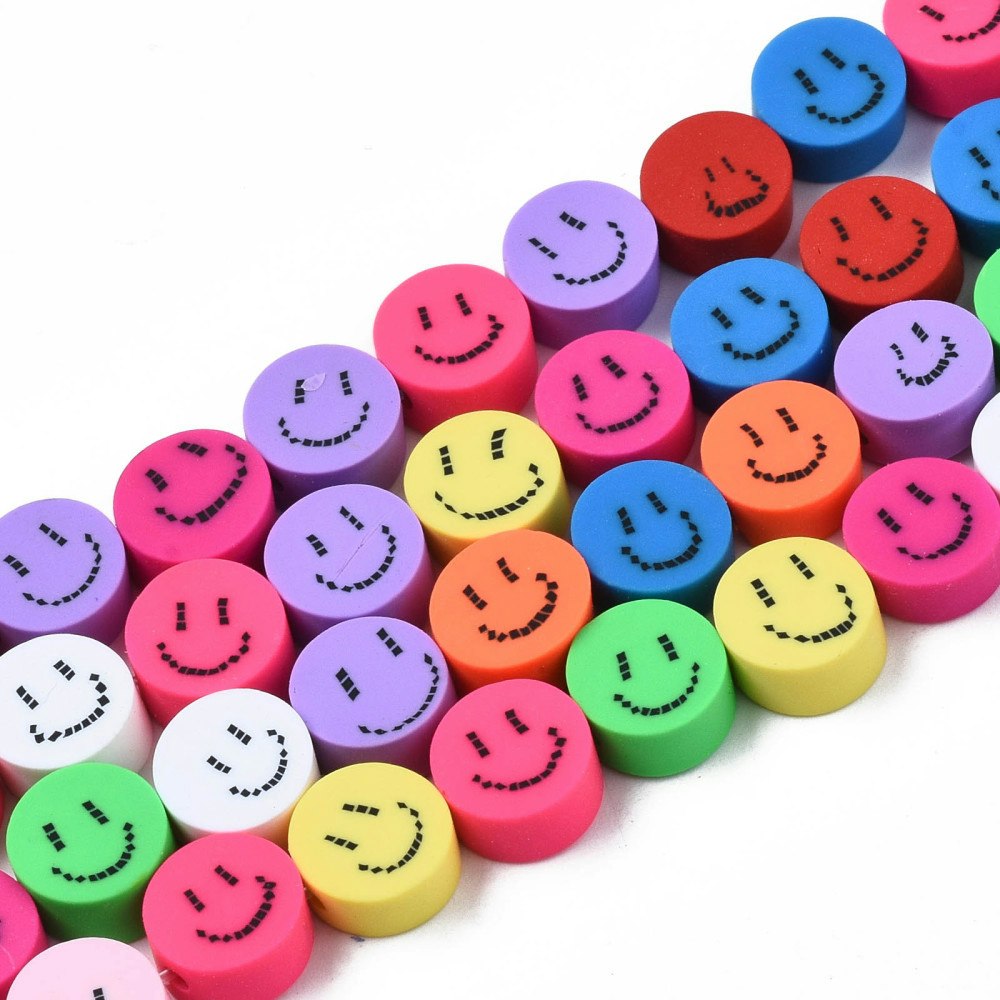 Polymerlerpärlor, Smile, 40 Stycken