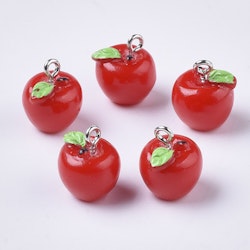 Hänge, Äpple, Röd, 5 st