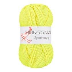 Garn Sportsragg, 50g, NeonGul, 549