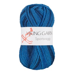 Garn Sportsragg, 50g, Flerfärgad Blå, 583