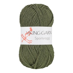Garn Sportsragg, 50g, Mörk Grön, 532