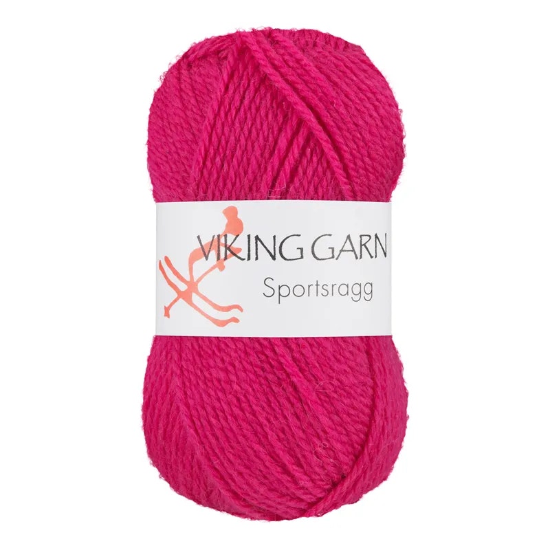 Garn Sportsragg, 50g, Cerise, 572