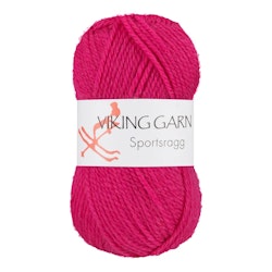 Garn Sportsragg, 50g, Cerise, 572