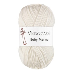 Garn Baby Merino, 50g, Vit, 200