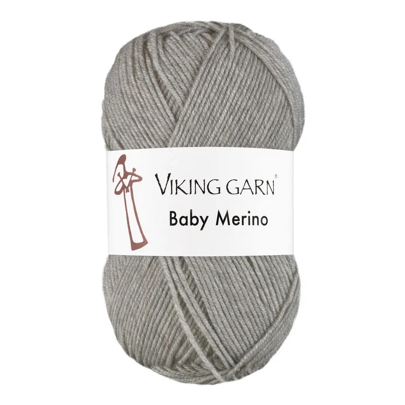 Garn Baby Merino, 50g, Ljusgrå, 213