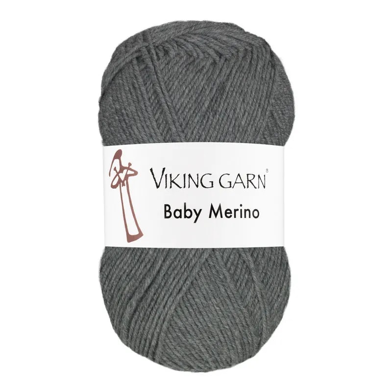 Garn Baby Merino, 50g, Grå, 215
