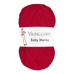 Garn Baby Merino, 50g, Röd, 250