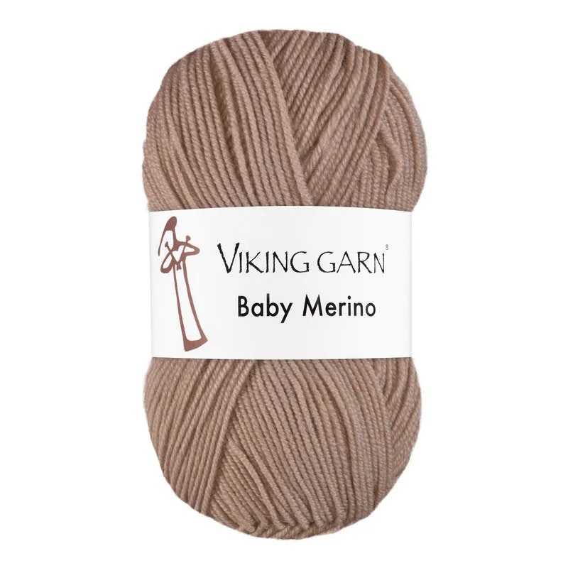 Garn Baby Merino, 50g, Brunrosa, 261
