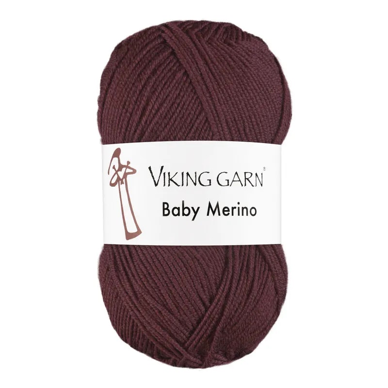 Garn Baby Merino, 50g, Mörk Burgunder, 272