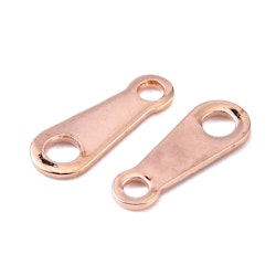 Chain Tabs, Roseguld, 10x4x0.5mm, 20st