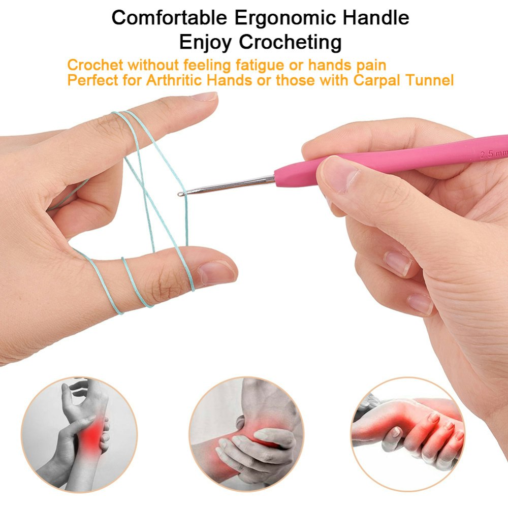 Ergonomiskt Virknålsset, 2,0-6,0mm