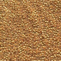 MIYUKI, Japanese Seed Beads, Round, 11/0, 24 Karat Gold Plated