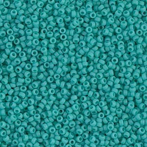 MIYUKI, Japanese Seed Beads, Round, 11/0, Matte Opaque Turquoise