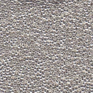MIYUKI, Japanese Seed Beads, Round, 11/0, Bright Sterling Plated