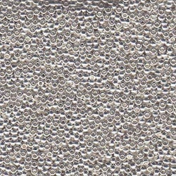 MIYUKI, Japanese Seed Beads, Round, 11/0, Bright Sterling Plated