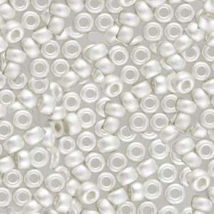 MIYUKI, Japanese Seed Beads, Round, 11/0, Bright Sterling Plated Matte