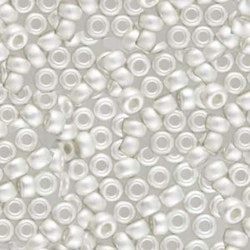 MIYUKI, Japanese Seed Beads, Round, 11/0, Bright Sterling Plated Matte