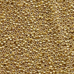 MIYUKI, Japanese Seed Beads, Round, 11/0, Galvanized Gold