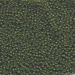 MIYUKI, Japanese Seed Beads, Round, 11/0, Special Dyed Olive Green