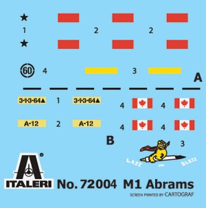 M1 Abrams, Complete Set For Modeling, 1/72