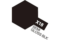 TAMIYA Acrylic Mini X-18 Semi Gloss Black (Semi Gloss)
