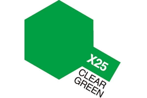 TAMIYA Acrylic Mini X-25 Clear Green (Gloss)