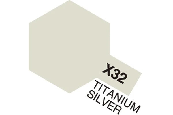 TAMIYA Acrylic Mini X-32 Titanium Silver (Gloss)