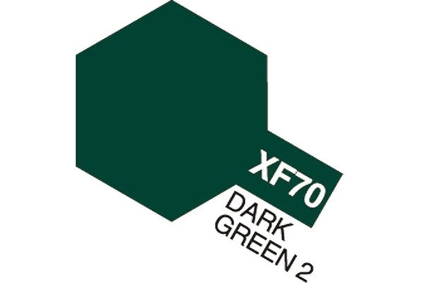 TAMIYA Acrylic Mini XF-70 Dark Green 2 (Semi Gloss)