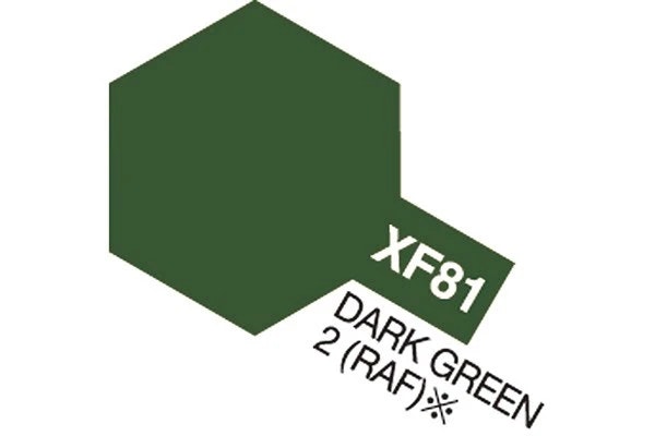 TAMIYA Acrylic Mini XF-81 Dark Green 2 RAF (Semi Gloss)