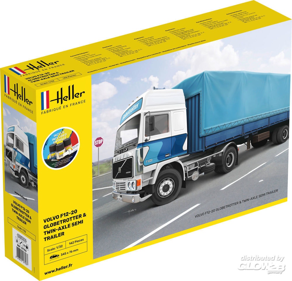 Volvo F12-20 Globetrotter & Twin-Axle Semi trailer, 1:32