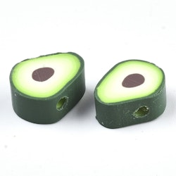Polymerlerpärlor, Avokado, 50 Stycken
