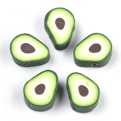 Polymerlerpärlor, Avokado, 50 Stycken